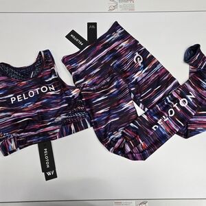 NWT Peloton MELODY Multicolor Leggings SMALL and Sports Bra MEDIUM SET
